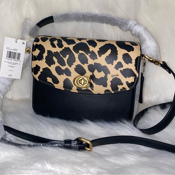 Coach Cassie Crossbody Bag 19 With Leopard Print New - Picture 2 of 16